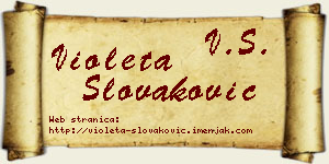 Violeta Slovaković vizit kartica